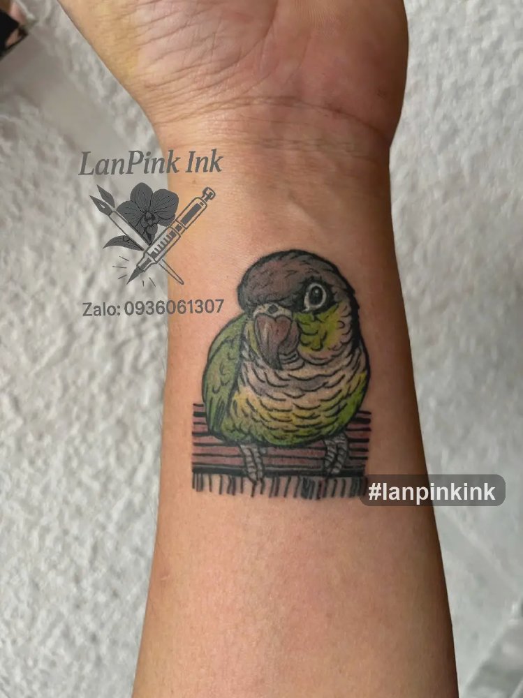 Hình xăm chú vẹt Gonzo thiết kế theo yêu cầu tại Lan Pink Ink Quận 12 TP.HCM